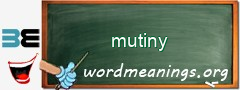 WordMeaning blackboard for mutiny